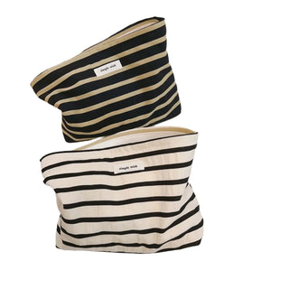 Amelia Contrast Stripe Canvas Zipper Bag