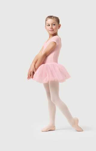 CL1022N Nylon Cap Sleeve Tutu Dress - Candy Pink