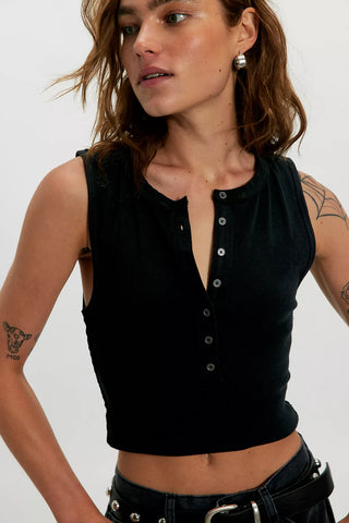 Jamie Henley Tank - Pitch Black // Free People