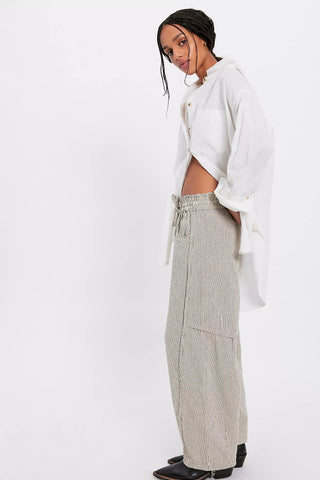 Something Good Pull-On Barrel Pant - Ivory Combo // Free People
