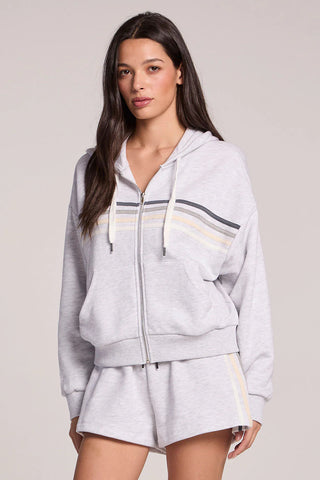 Contrast Strappings Zip-Up - Light Heather Grey // Chaser