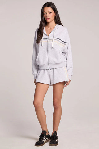 Contrast Strappings Zip-Up - Light Heather Grey // Chaser
