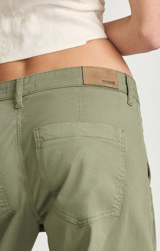 Mavi Nica Chino High Rise Barrel Pants - Sea Spray Summer