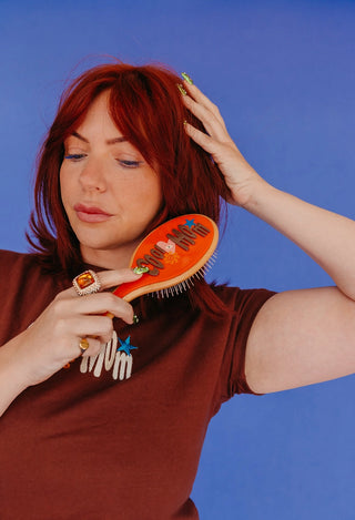 Kaxi Mom Hair Brush + Midi Claw Clip Set