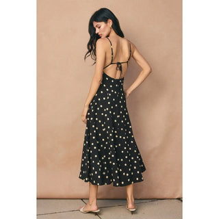 Show Out Open Back Maxi Dress - Black/Ivory
