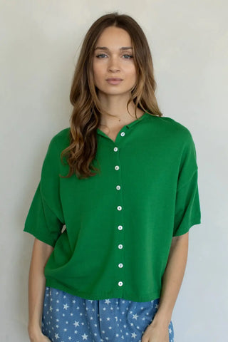 Toby Half Sleeve Cardigan - Kelly Green