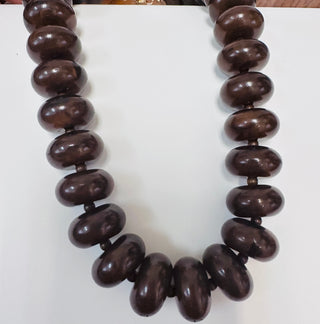 Resin Rondelle Beaded Necklace - 20mm