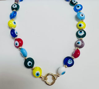 Colorful Evil Eye Beaded Necklace