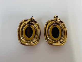 Gold Tiger Eye Studs