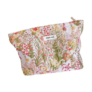 Vintage Floral Makeup Clutch Bag