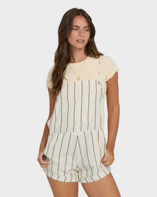Wild Pursuit Overall Romper - White Cap // Billabong