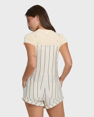 Wild Pursuit Overall Romper - White Cap // Billabong
