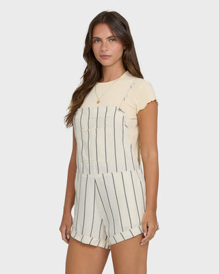 Wild Pursuit Overall Romper - White Cap // Billabong