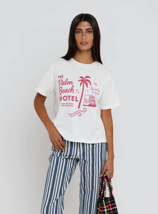 Palm Beach Hotel Everday Tee - Off White // Sunny Somewhere