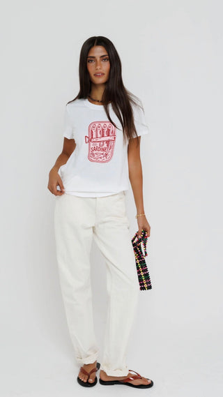 Sardine Summer Femme Crew - White // Sunny Somewhere