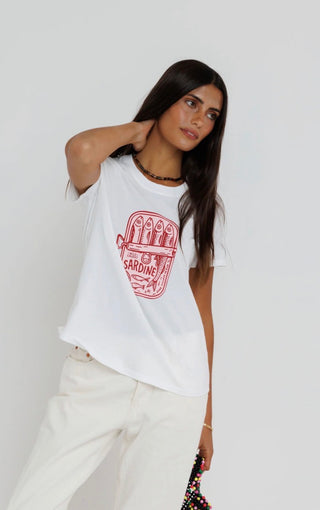 Sardine Summer Femme Crew - White // Sunny Somewhere