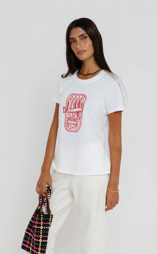 Sardine Summer Femme Crew - White // Sunny Somewhere