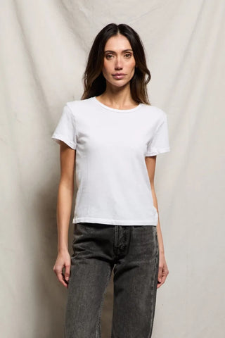 Lisa Recycled Cotton SS Vintage Crew - White // Perfect White Tee