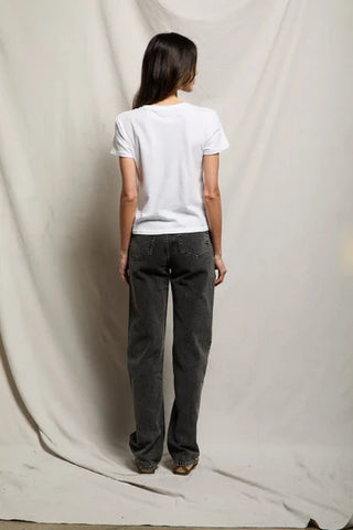 Lisa Recycled Cotton SS Vintage Crew - White // Perfect White Tee