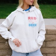 Red White and Beer Hideout Hoodie - Pebble Heather