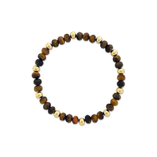 Tiger Eye Gold Bead Bracelet