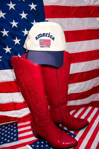 America Dad Hat - Navy/Natural