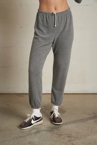 Johnny French Terry Sweatpant - Dark Heather Grey // Perfect White Tee