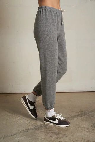 Johnny French Terry Sweatpant - Dark Heather Grey // Perfect White Tee
