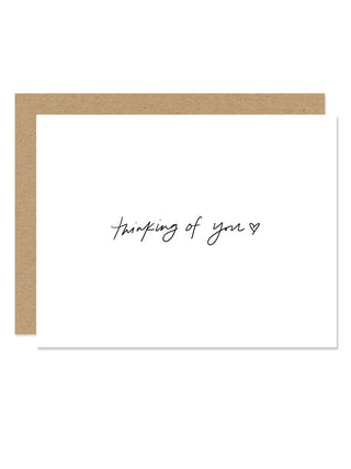Thinking Of You Sympathy Script Card