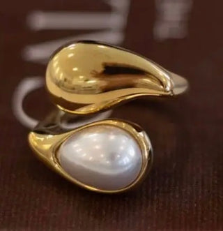 Ava Ring - Gold Pearl