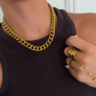 Chunky Gold Braided Necklace