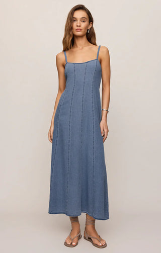 Leonora Denim Midi Dress - Classic Indigo // Z Supplyz