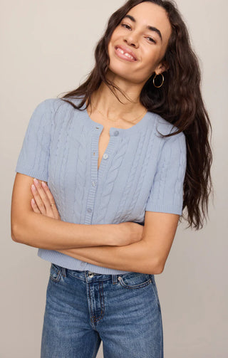 Cera Short Sleeve Cardigan - Skyline // Z Supply