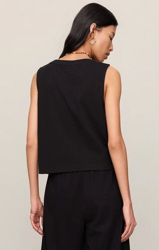 Sloane V-Neck Jersey Top - True Black // Z Supply