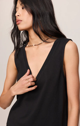 Sloane V-Neck Jersey Top - True Black // Z Supply