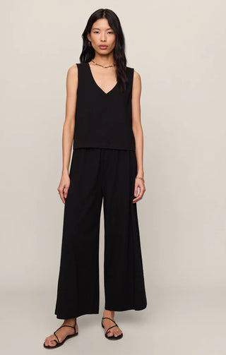 Sloane V-Neck Jersey Top - True Black // Z Supply