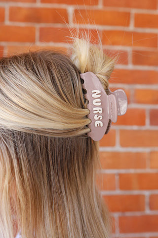 Nurse 3D Acetate Claw - Midi - Brown & Cream // Kaxi