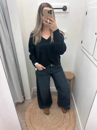 Sandy Low-Rise Wide Leg // Dark Blue Classic // Mavi