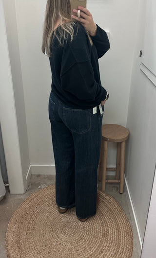 Sandy Low-Rise Wide Leg // Dark Blue Classic // Mavi
