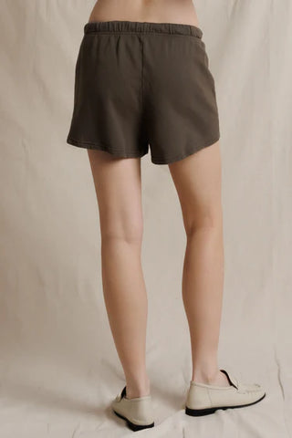 Layla French Terry Sweat Short Dark Olive // Perfect White Tee