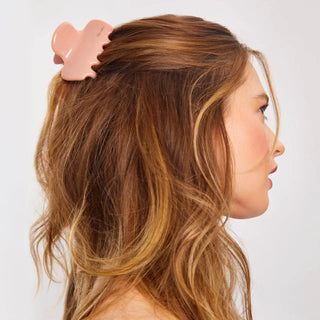 Recycled Plastic Puffy Cloud Clip - Rosewood // Kitsch