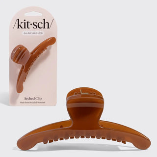 Recycled Plastic Large Arched Clip - Mocha // Kitsch