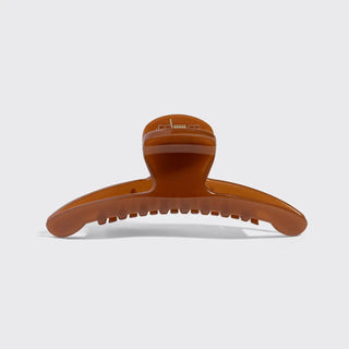 Recycled Plastic Large Arched Clip - Mocha // Kitsch