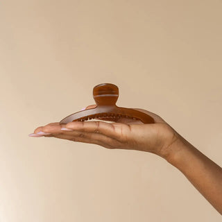 Recycled Plastic Large Arched Clip - Mocha // Kitsch