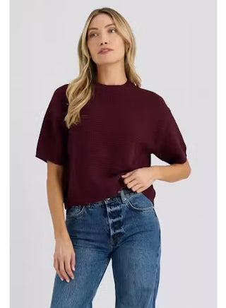 Medley Sweater Tee - Port // Stitches & Stripes