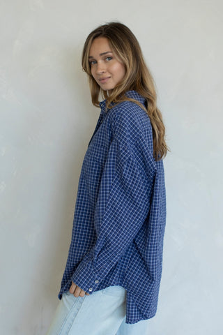 Kathy Checkered Shirt - Blue