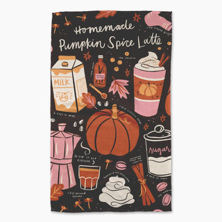 Pumpkin Spice Latte Tea Towel - Geometry
