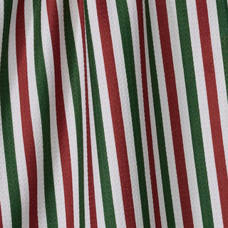 Ribbon Green Red Tea Towel - Geometry