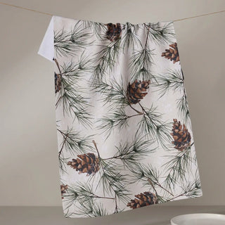 Evergreen Frost Tea Towel - Geometry