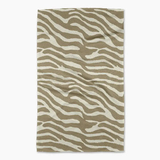 Zira Tan Tea Towel - Geometry